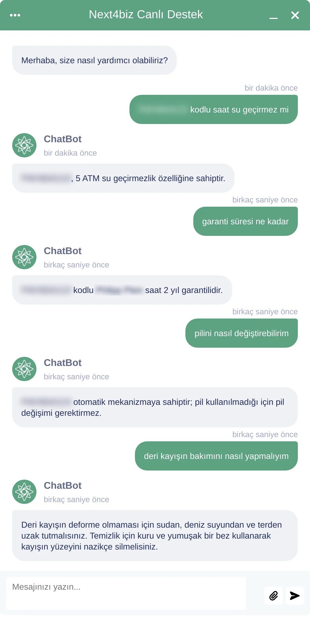 Doğrulama olmadan yanıtlanan dört ürün sorusu